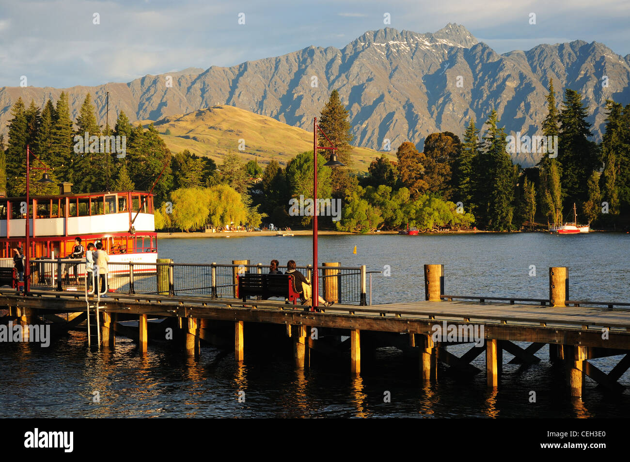 The Remarkables mountains near Queenstown in New Zealand Stock Photo