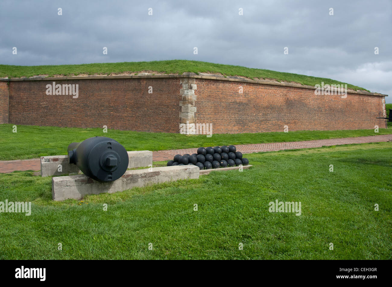 Maryland, Baltimore. Fort McHenry, National Monument & Historic Shrine. Stock Photo