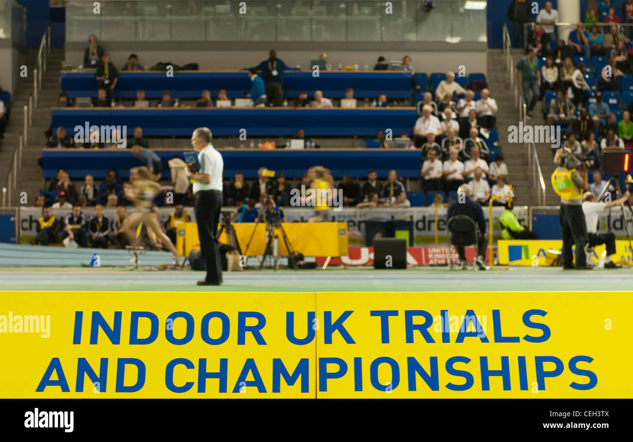 The Aviva Indoor UK Trials and Championships at the English Institute of Sport in Sheffield, England, February 12 2012. Stock Photo