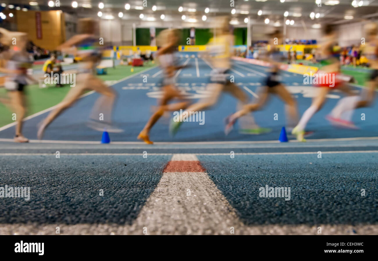 The Aviva Indoor UK Trials and Championships at the English Institute of Sport in Sheffield, England. Stock Photo