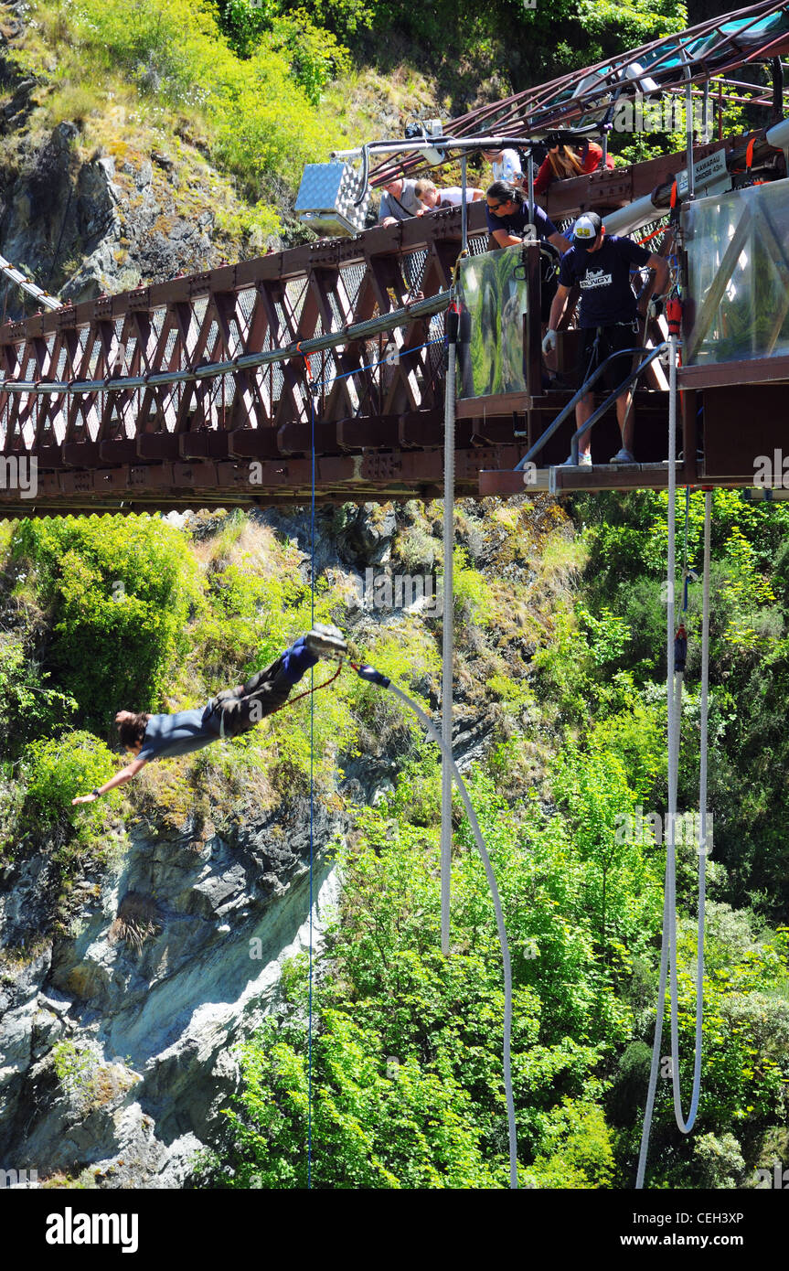 The original bungee jump, the AJ Hackett and Kawarau bridge Stock Photo