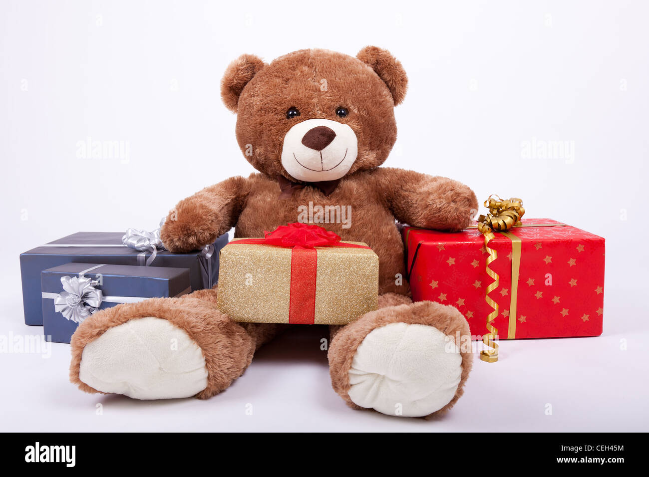 teddy bear with gift box