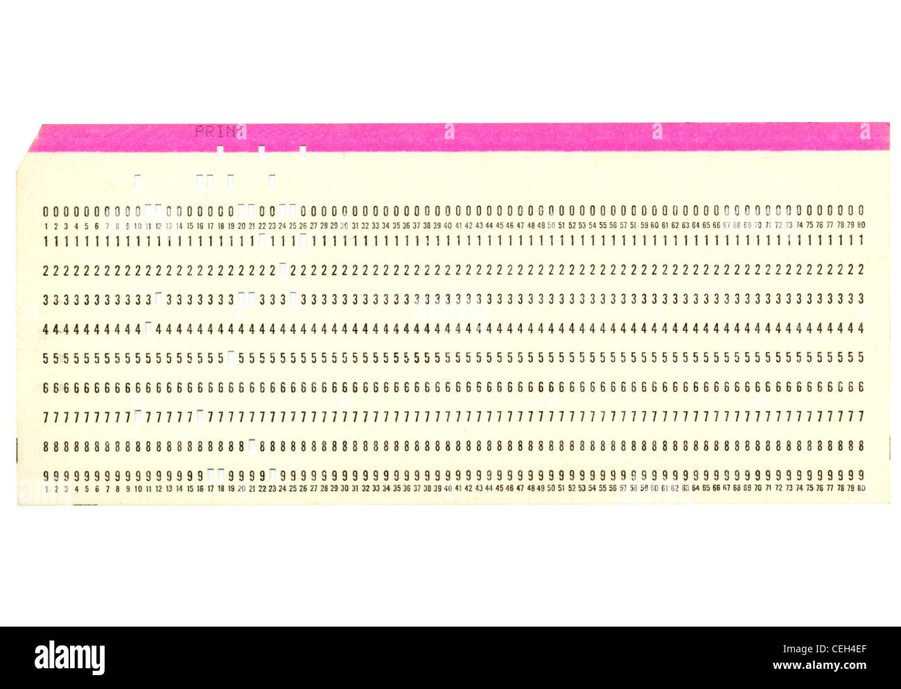 Vintage punched card for computer data storage Stock Photo - Alamy