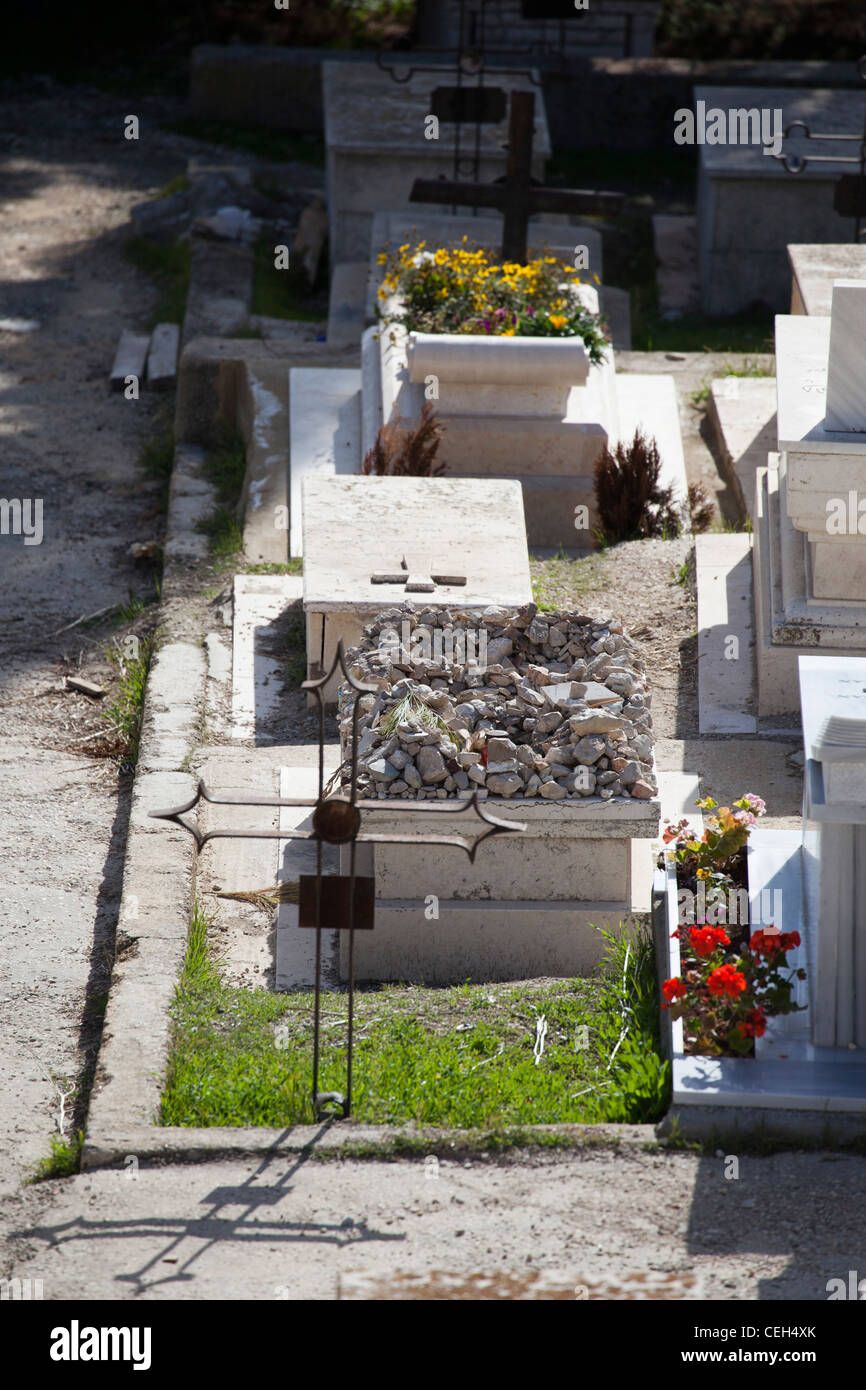 The grave of Oskar Schindler in Jerusalem Stock Photo