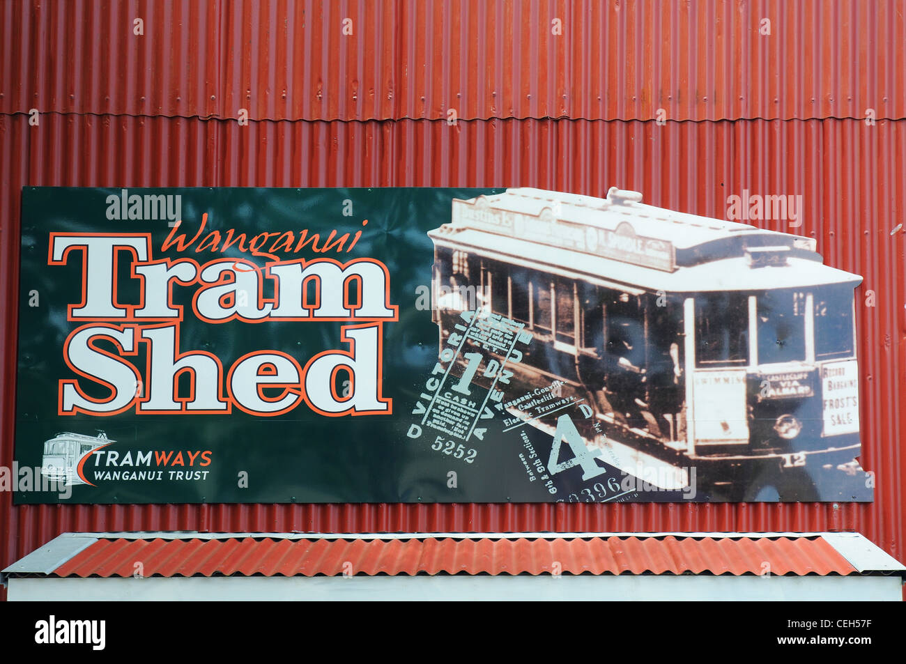 The Tram Shed museum in the New Zealand town of Wanganui Stock Photo