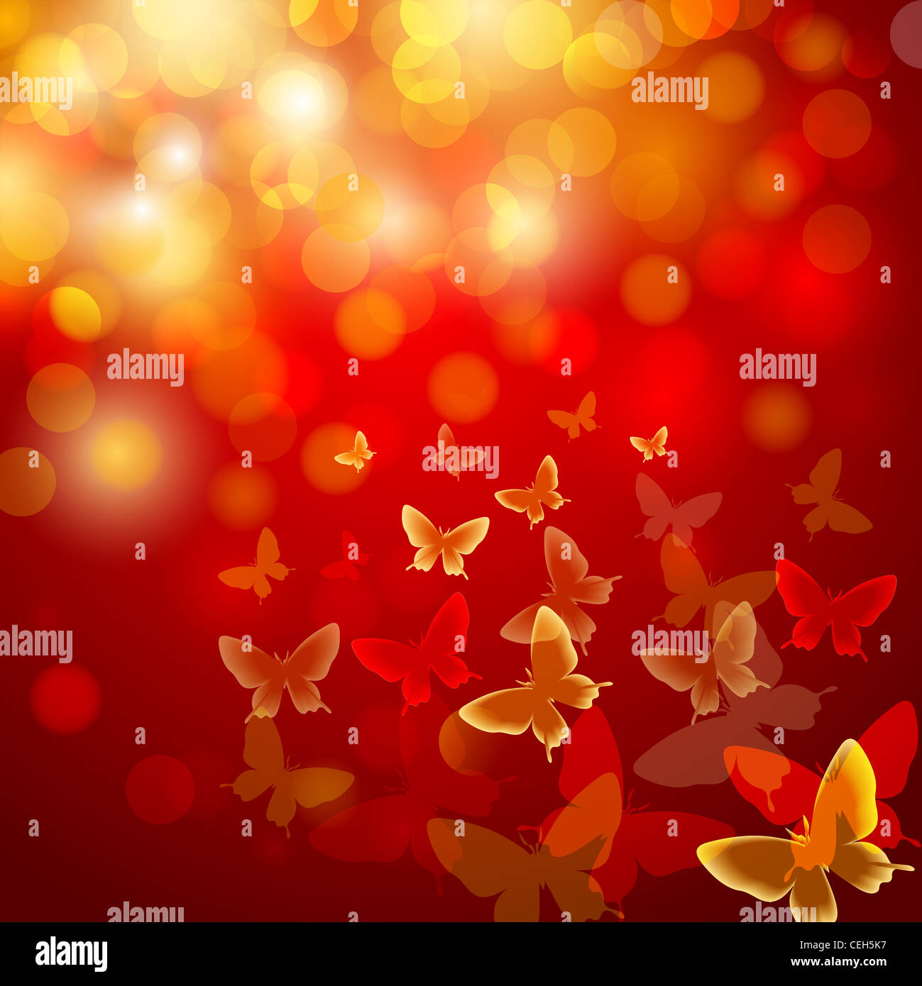 Abstract colorful background with butterflies. Vector Stock Photo - Alamy