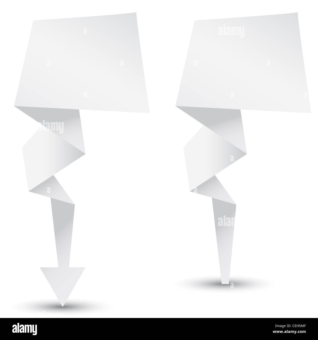 Abstract origami speech bubble Cut Out Stock Images & Pictures - Alamy