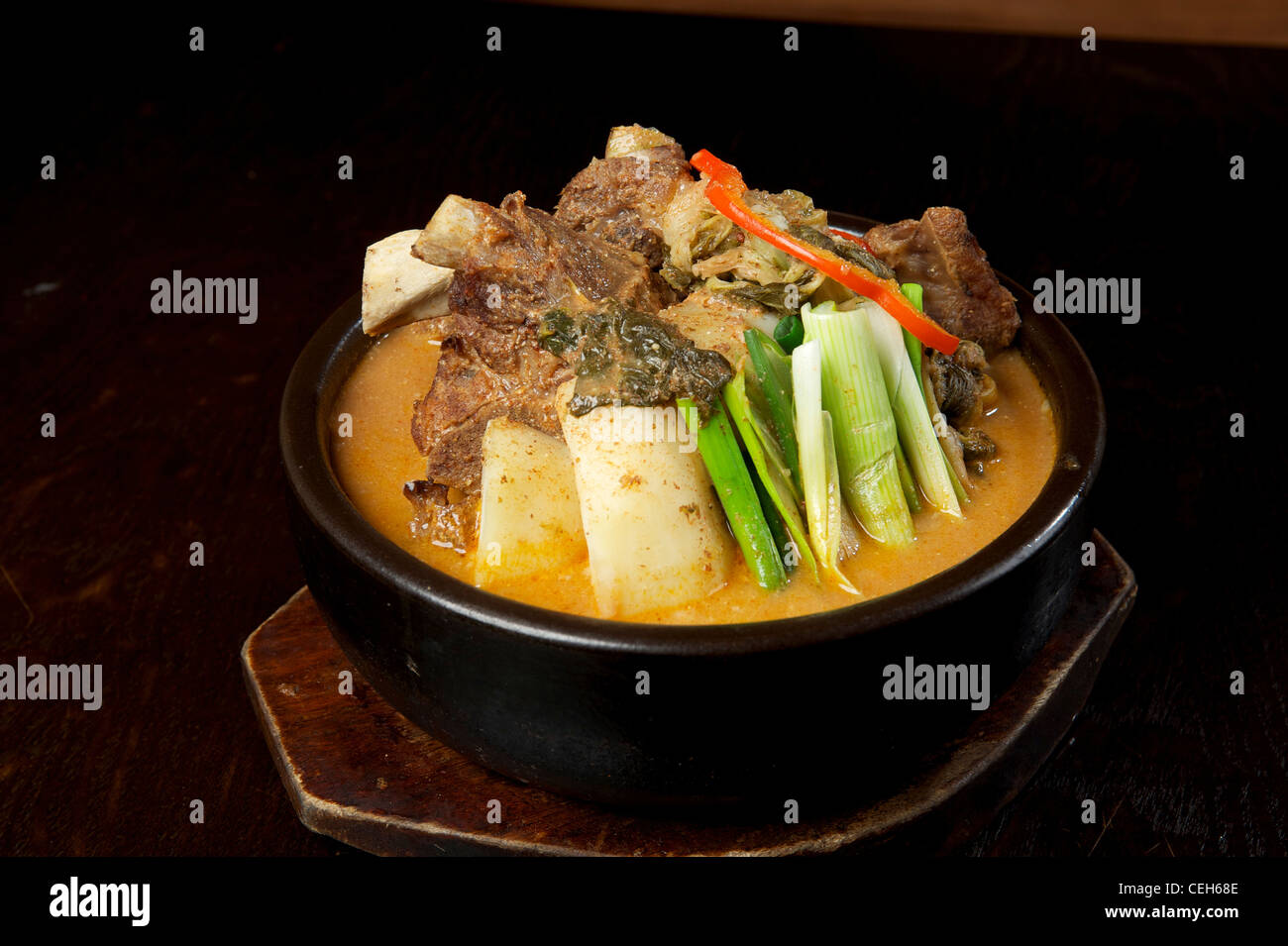 Korean beef ribs in soup Stock Photo Alamy