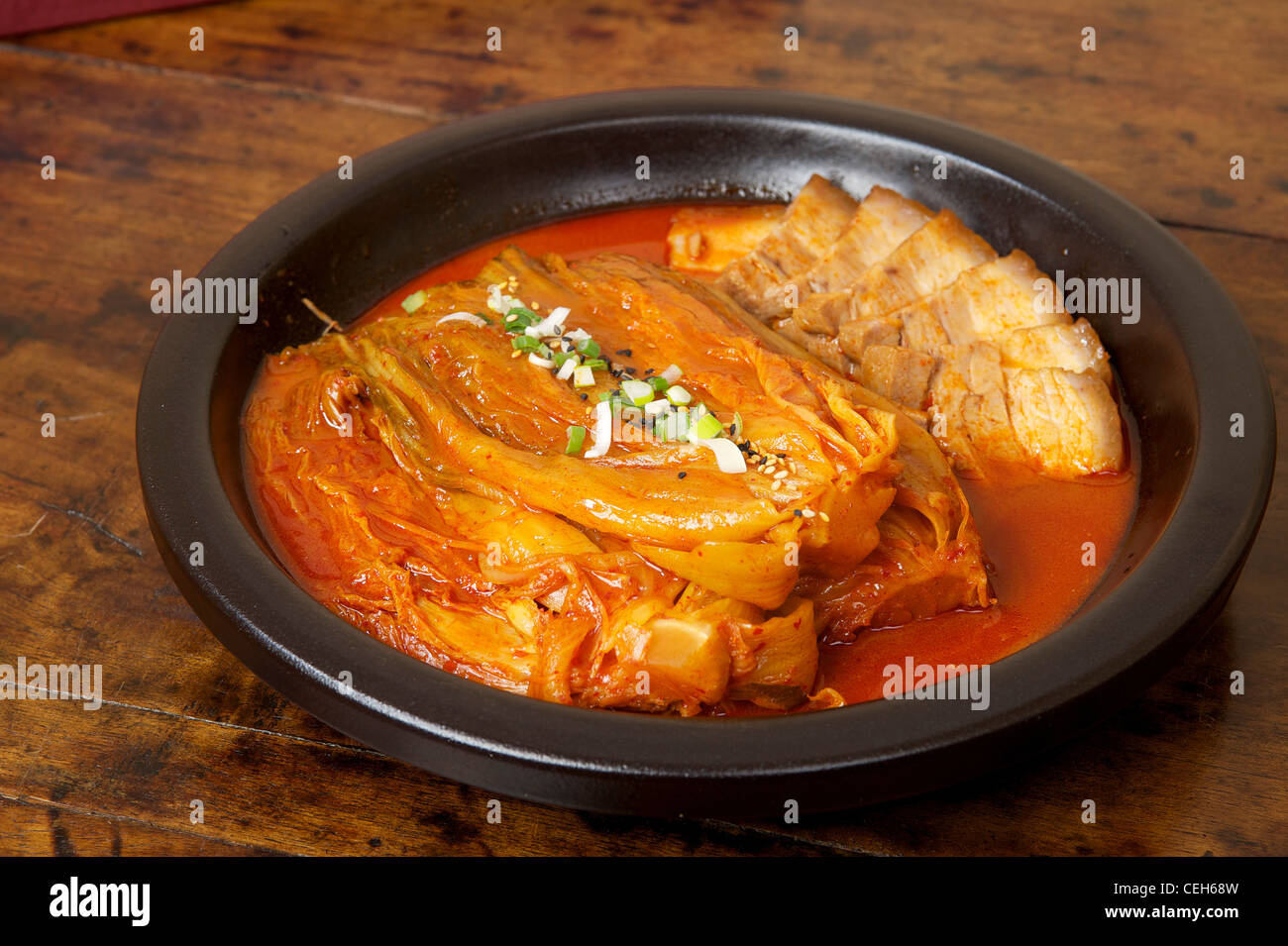Korean Kim Chi (kimchi) with pork Stock Photo