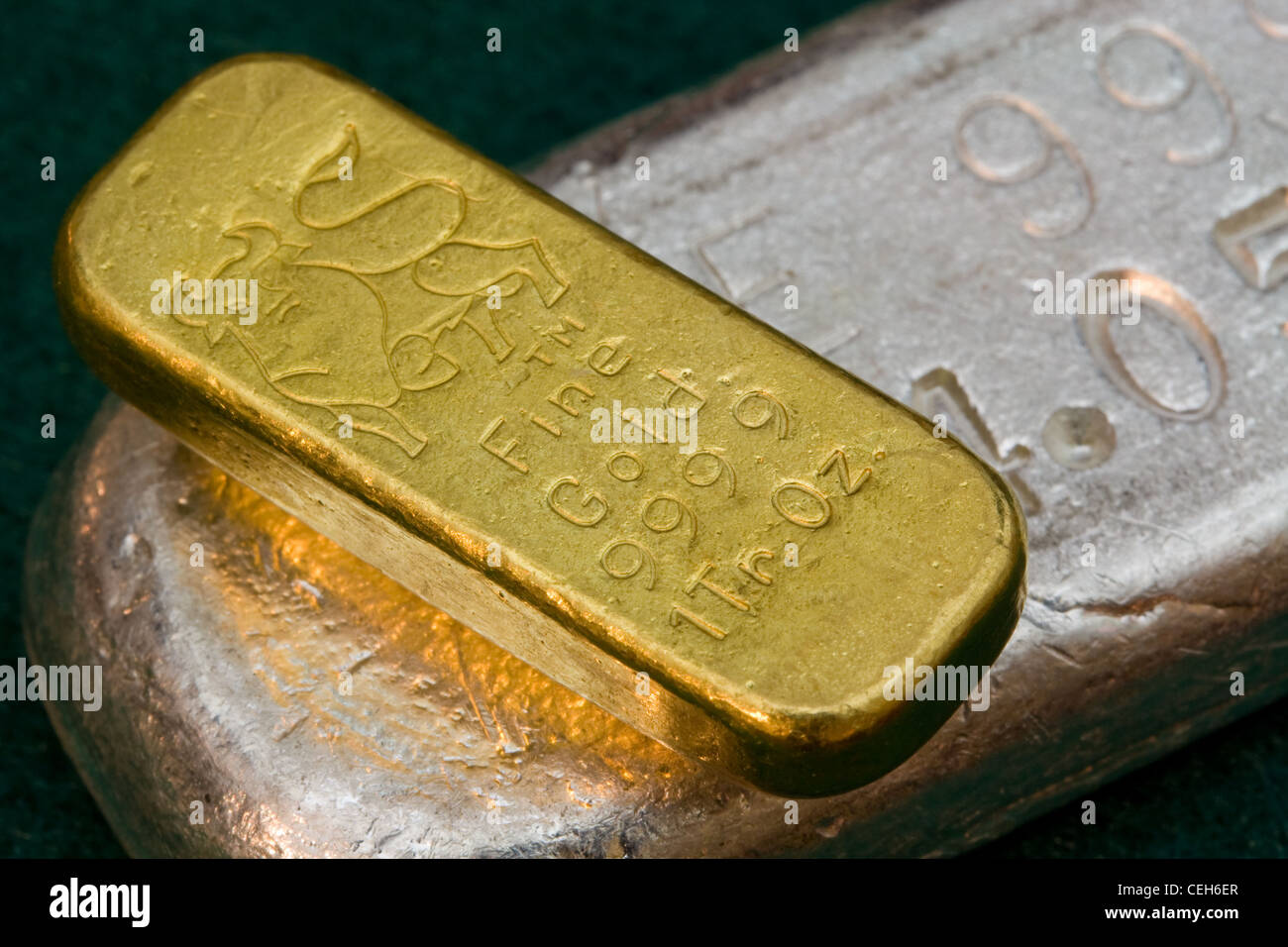 Gold and Silver Bullion Bars (Ingots Stock Photo Alamy