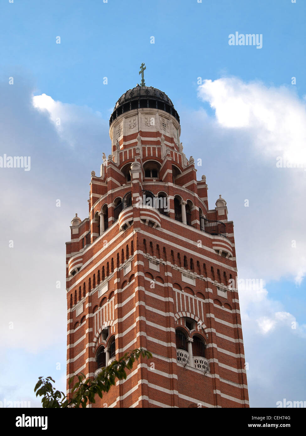 London chatedrale with red bricks Stock Photo