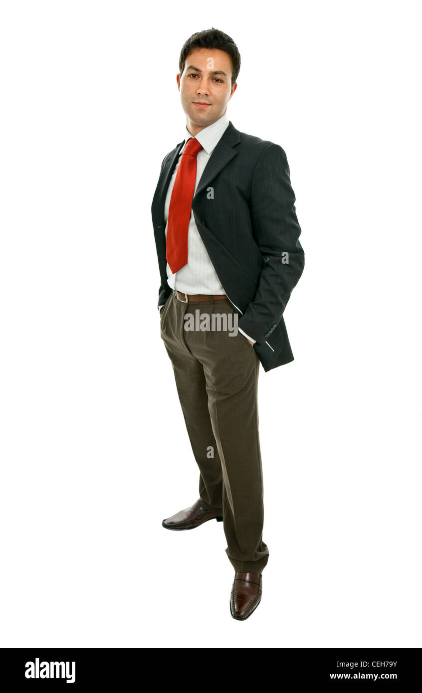 young business man full body isolated on white background Stock Photo ...