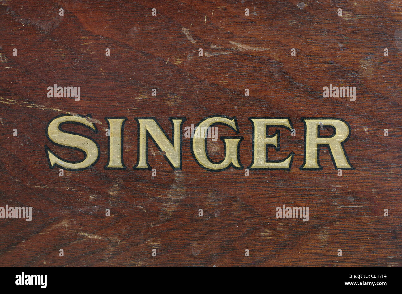 Old Singer Antique Sewing Machine Stock Photo