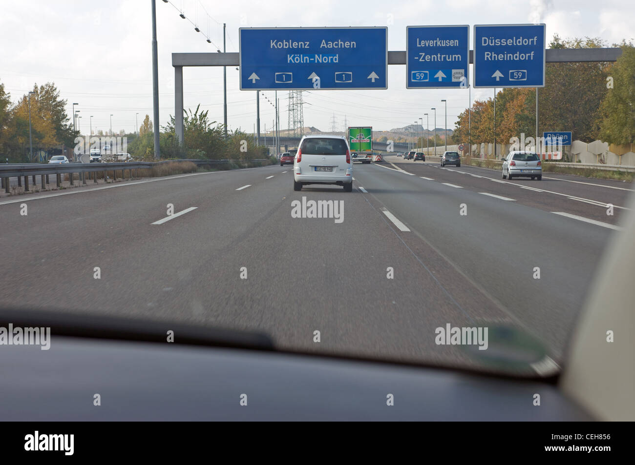 Autobahn 1 Leverkusen, North RhineWestphalia, Germany Stock Photo Alamy