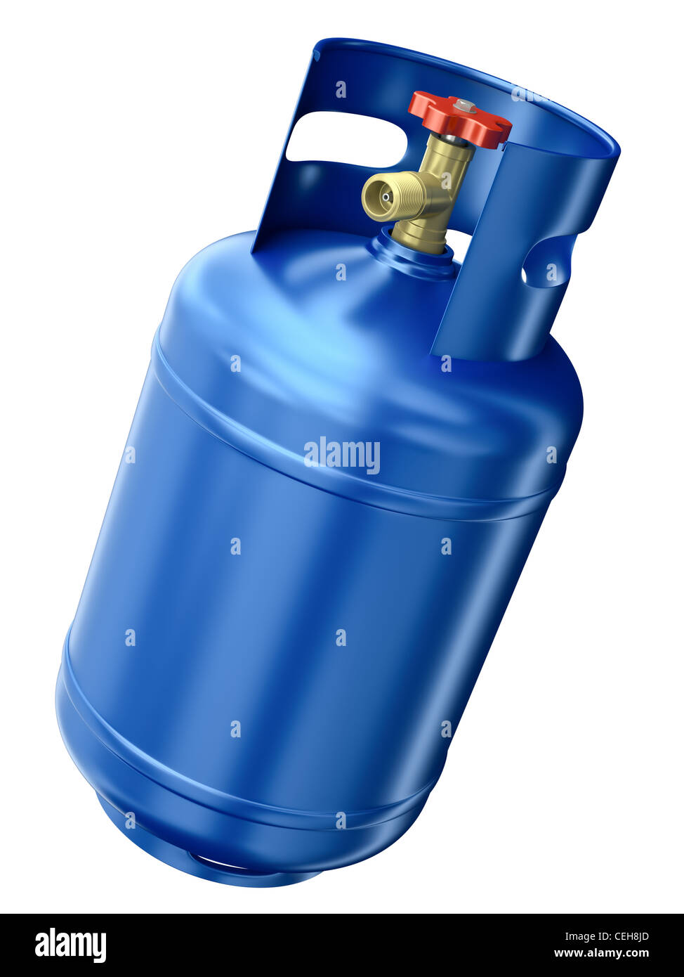 Blue gas container Stock Photo Alamy