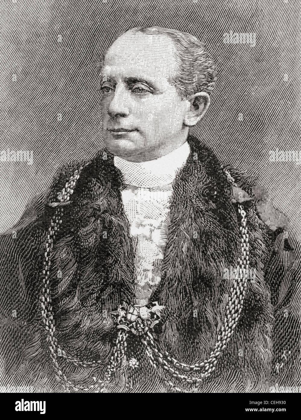 Sir George Faudel Faudel-Phillips, 1st Baronet, 1840–1922. Lord Mayor of London, 1896 - 1897. Stock Photo