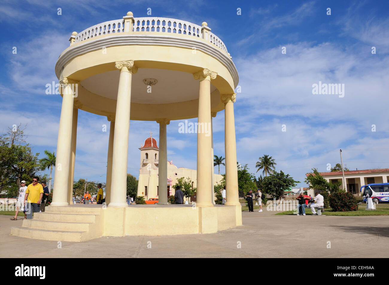 Pavilion in the central park of Nueva Gerona on Isla de la Juventud, Cuba, Caribbean Stock Photo