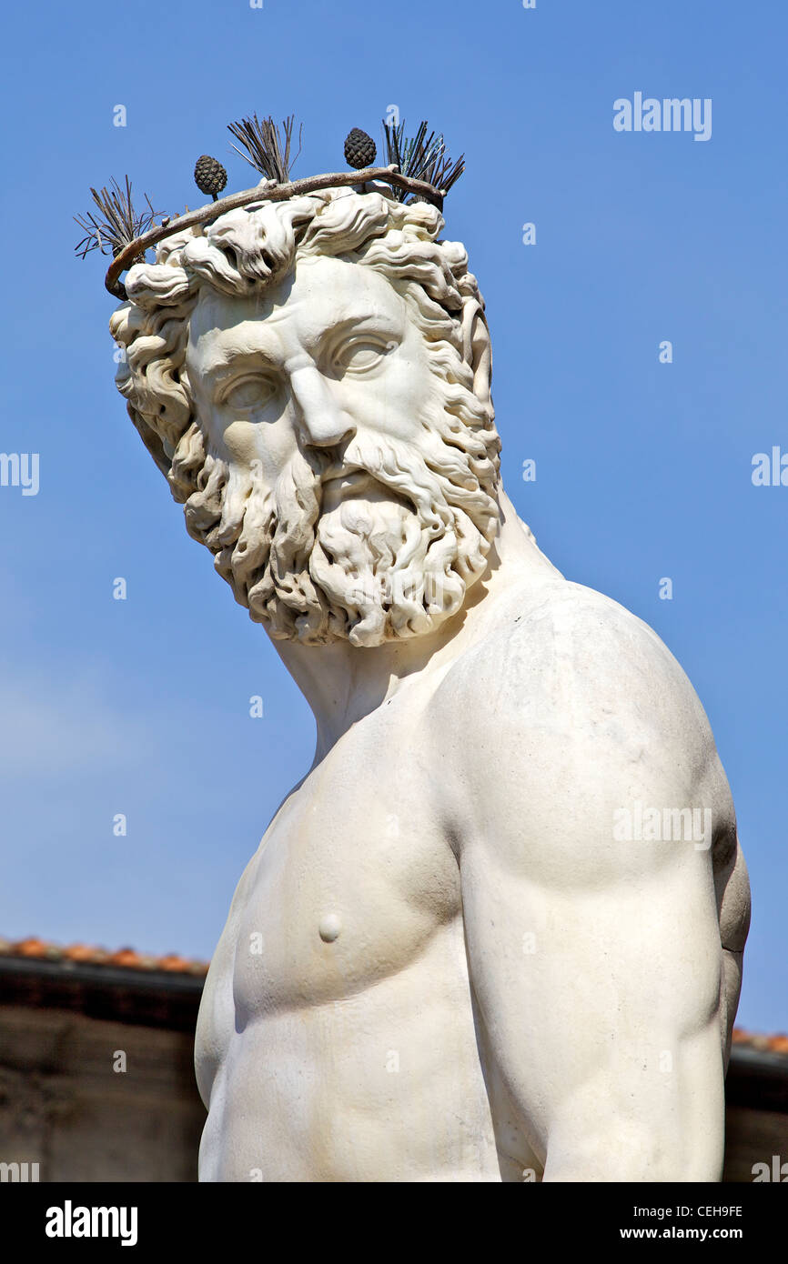 Statue of Neptune in Florence, Italy Stock Photo - Alamy