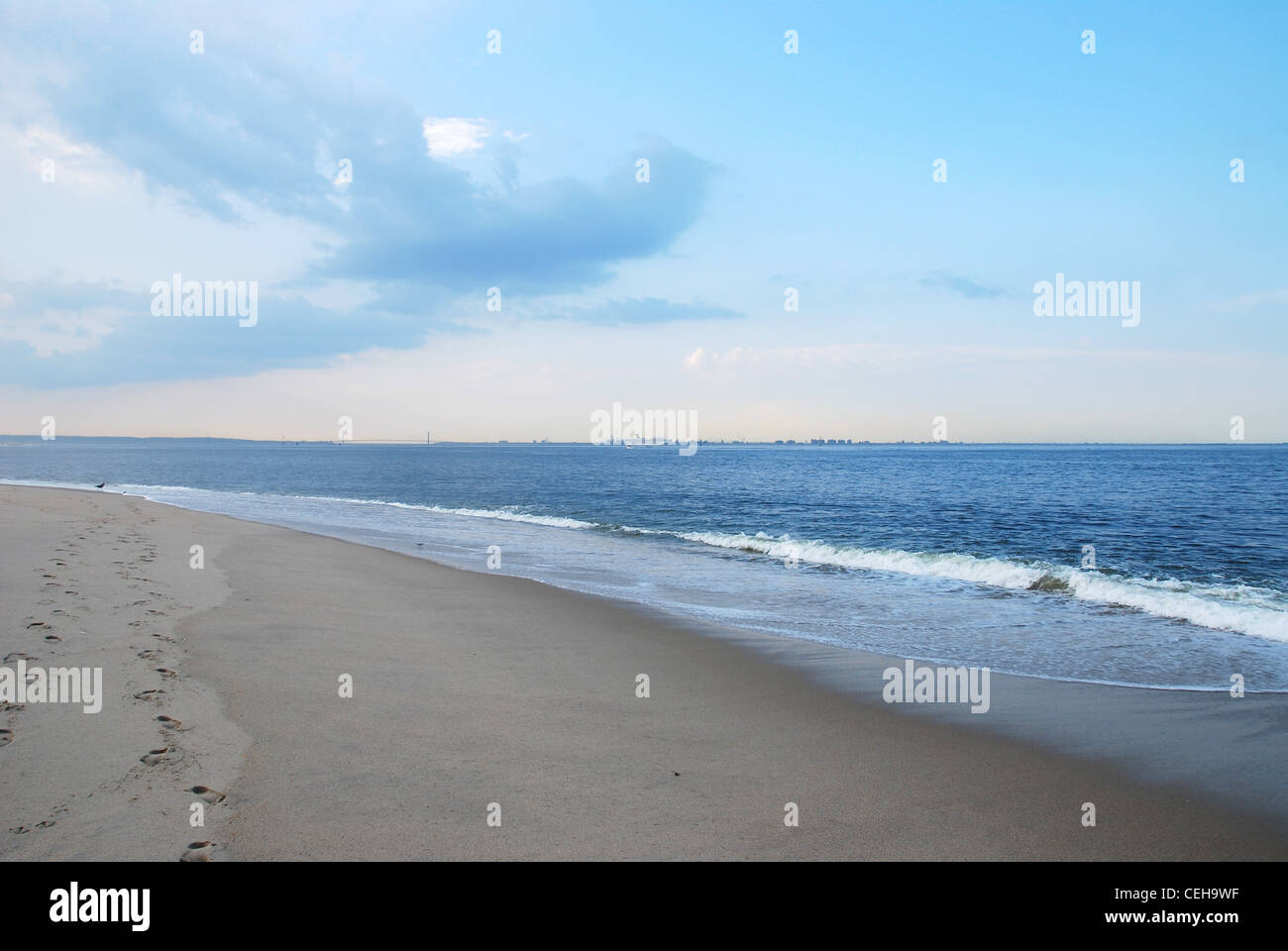 sea,ocean,sunset,waves,surf,clouds,beach,sand,view Stock Photo