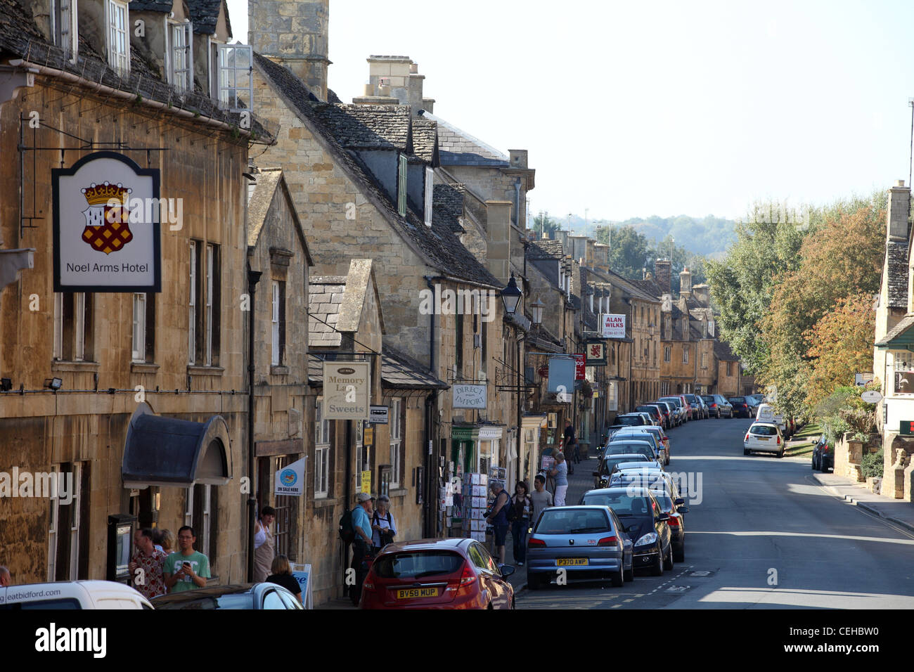 High Street, Chipping Campden, Gloucestershire, one of the prettiest and most picturesque villages in the Cotswolds Stock Photo