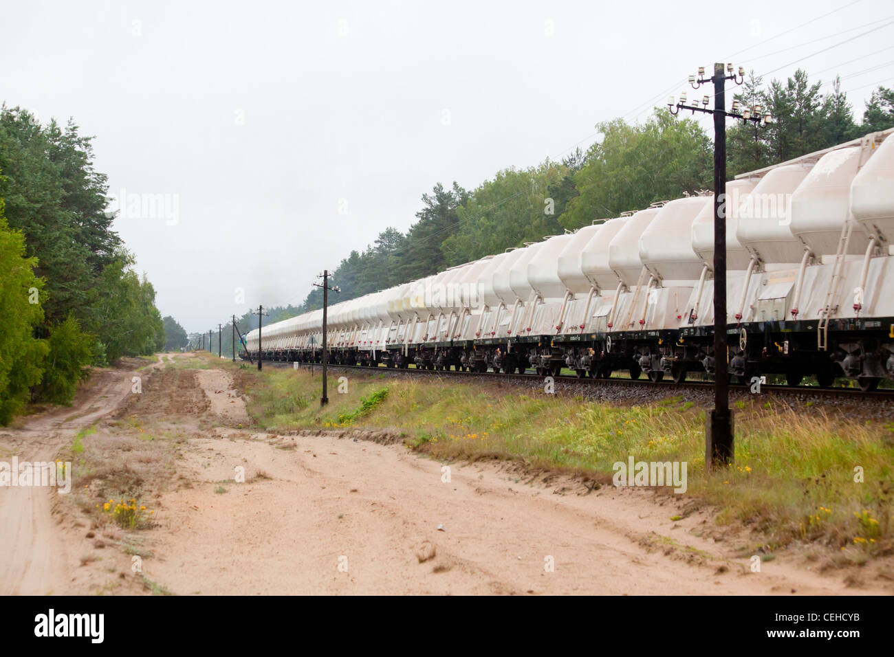 Freight diesel train Stock Photo - Alamy