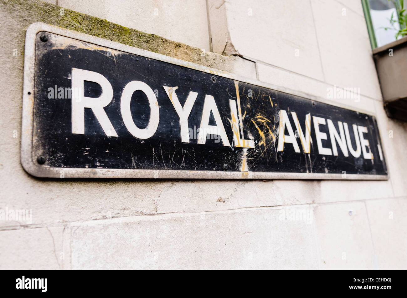Street sign for "Royal Avenue", Belfast Stock Photo Alamy