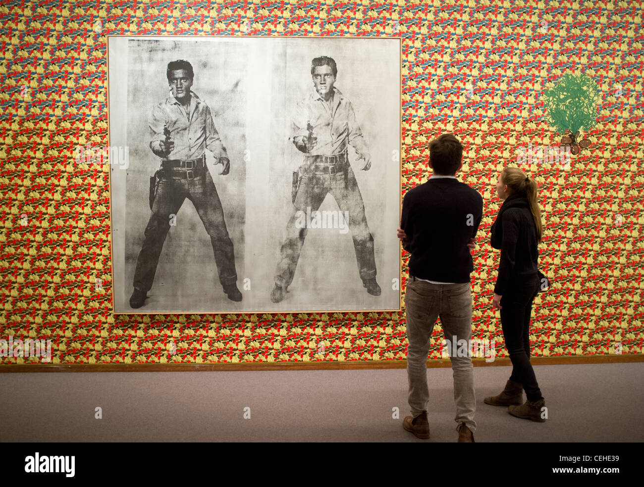 Andy Warhol work Double Elvis  at Neue Nationalgalerie or New National Gallery in berlin Germany Stock Photo