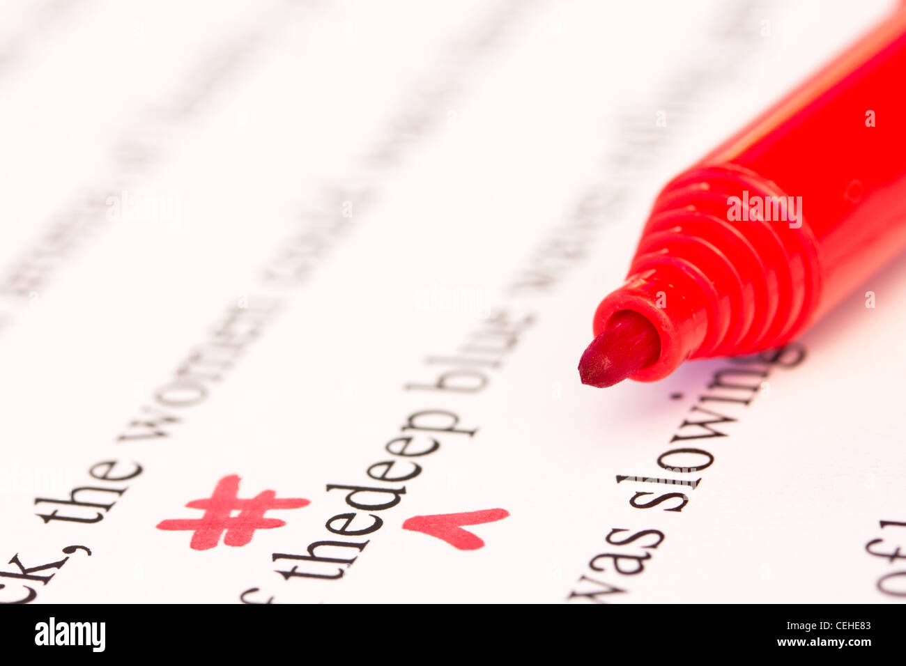 Proofreading marks hires stock photography and images Alamy