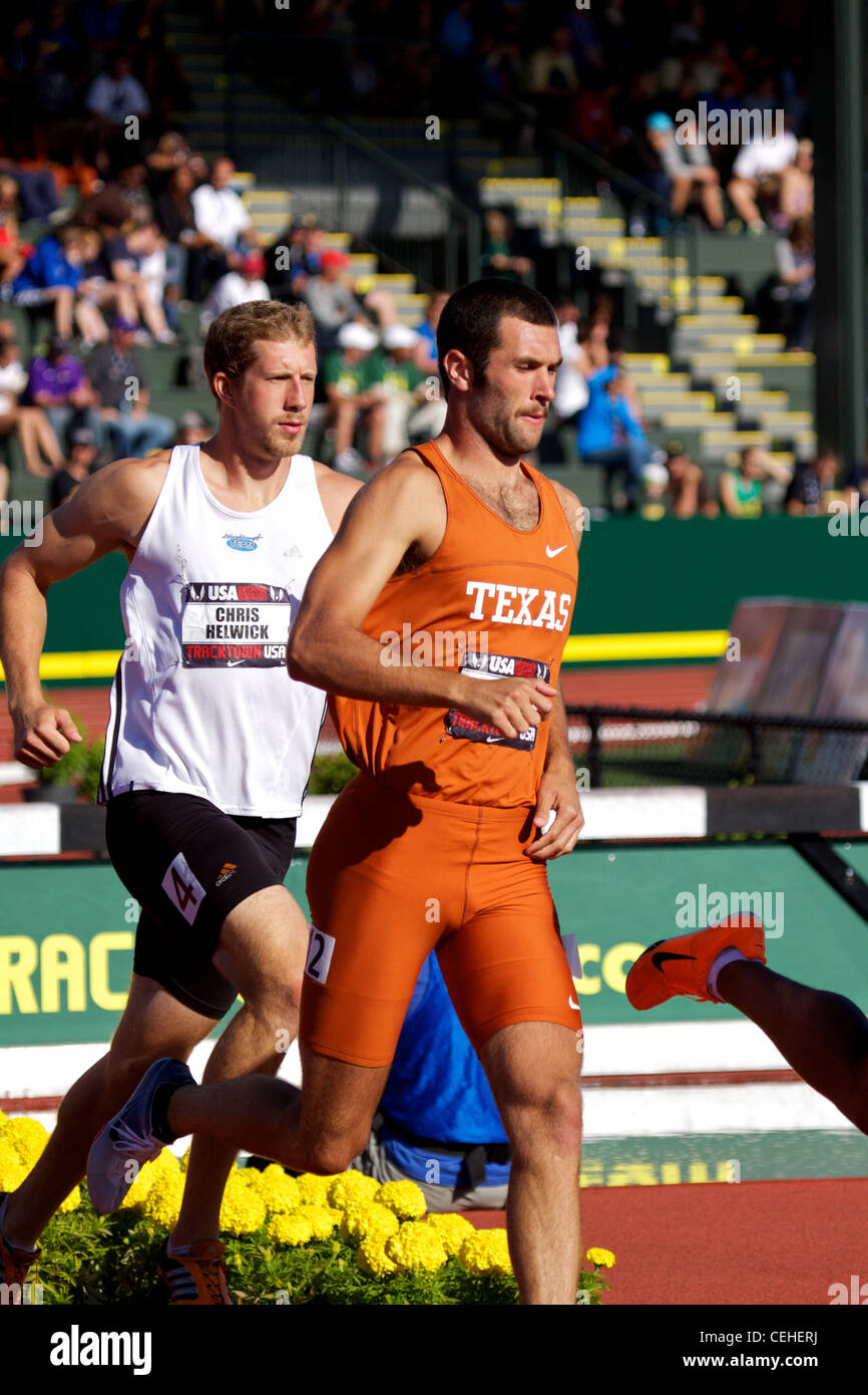 Track runners at the USA nationals 2011 image taken from the crowd at the 2011 USATF nationals