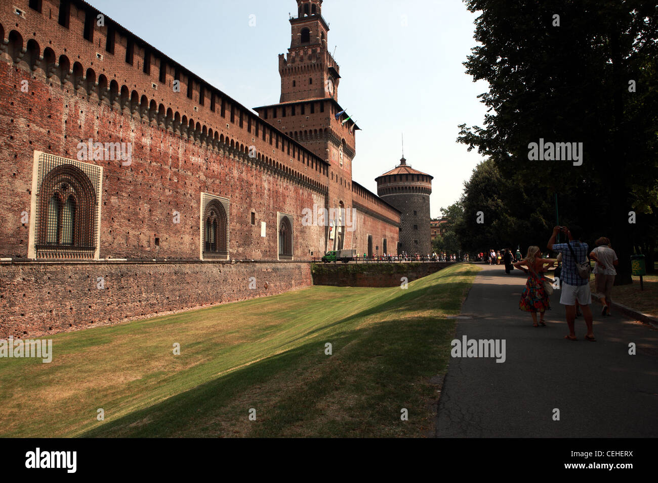 Castle Sforza in Milan Stock Photo