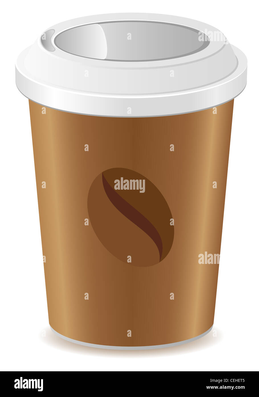 paper cup with coffee illustration isolated on white background Stock ...