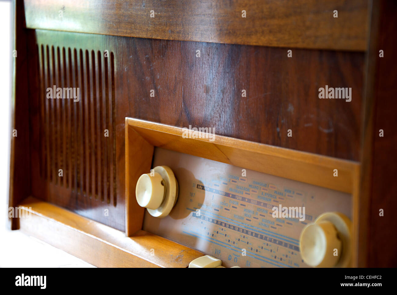 Retro vinyl gramophone. Stock Photo
