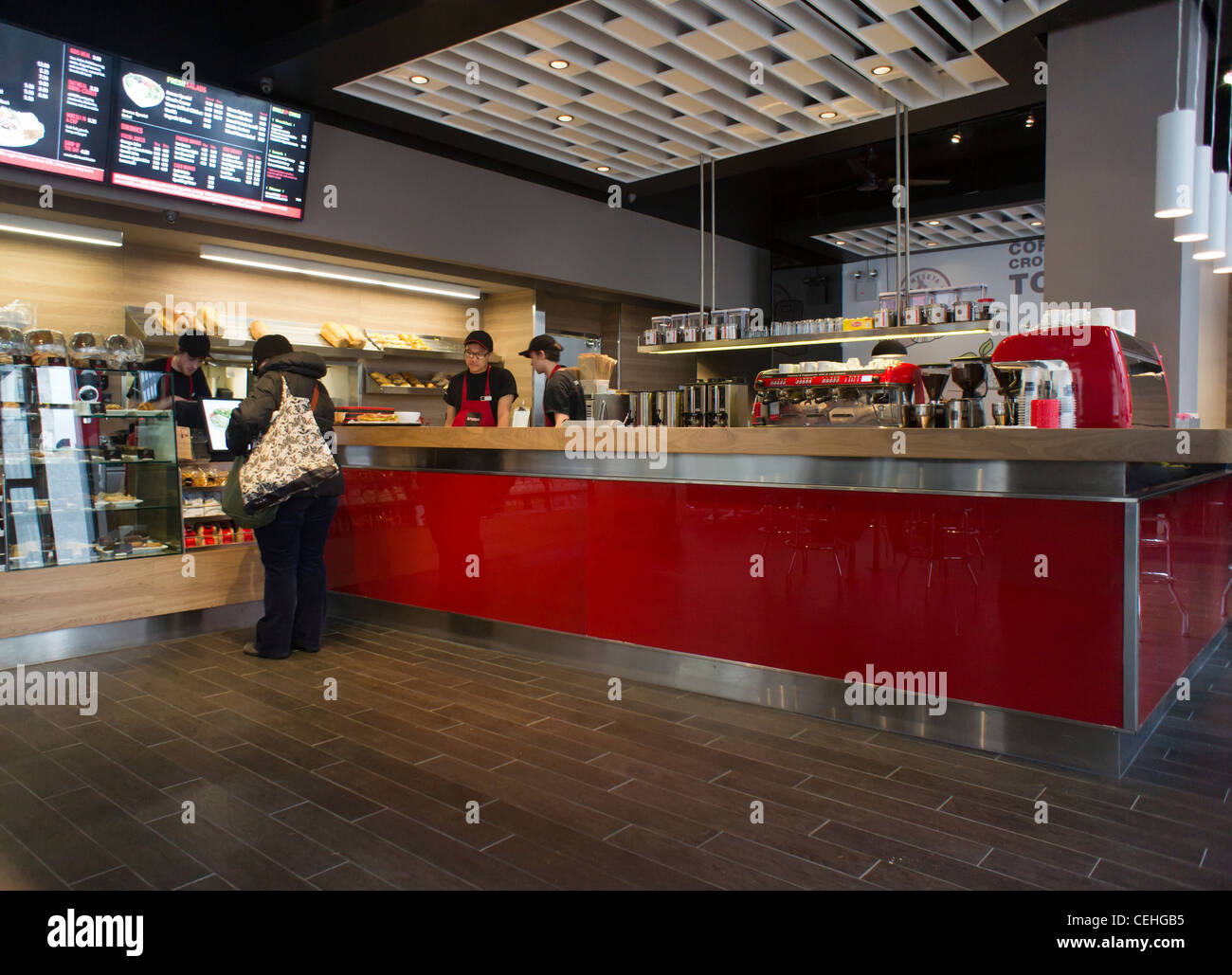 The newly opened Aroma Espresso Bar in Lower Manhattan in New York