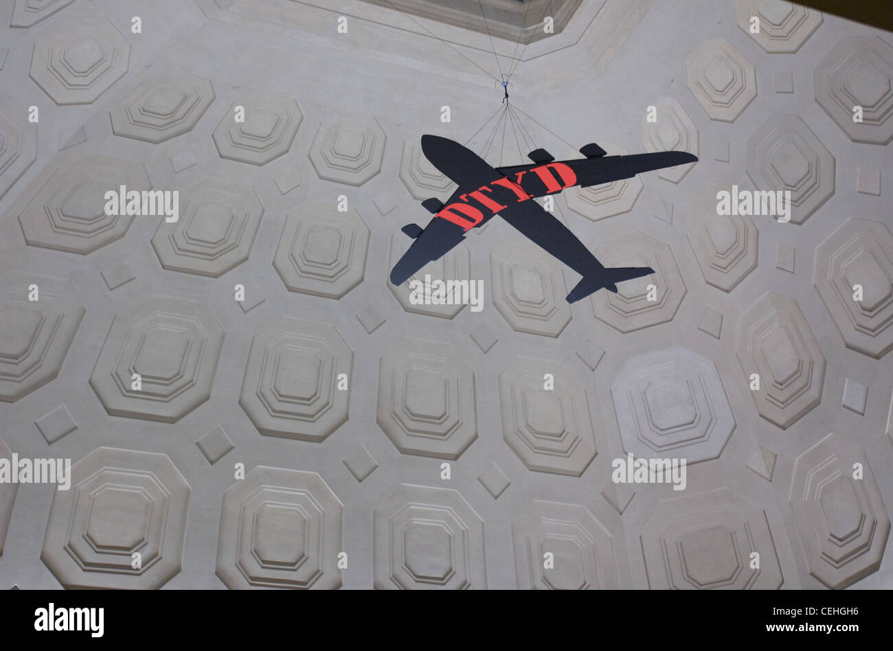 MIT hackers hung a large bomber silhouette with the letters 'DTYD' in ...