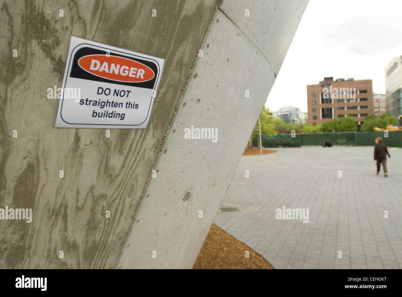 Hackers put up 130 humorous "DANGER" signs around the Massachusetts Institute of Technology campus on May 18, 2008 to amuse students getting ready for final exam week. Stock Photo