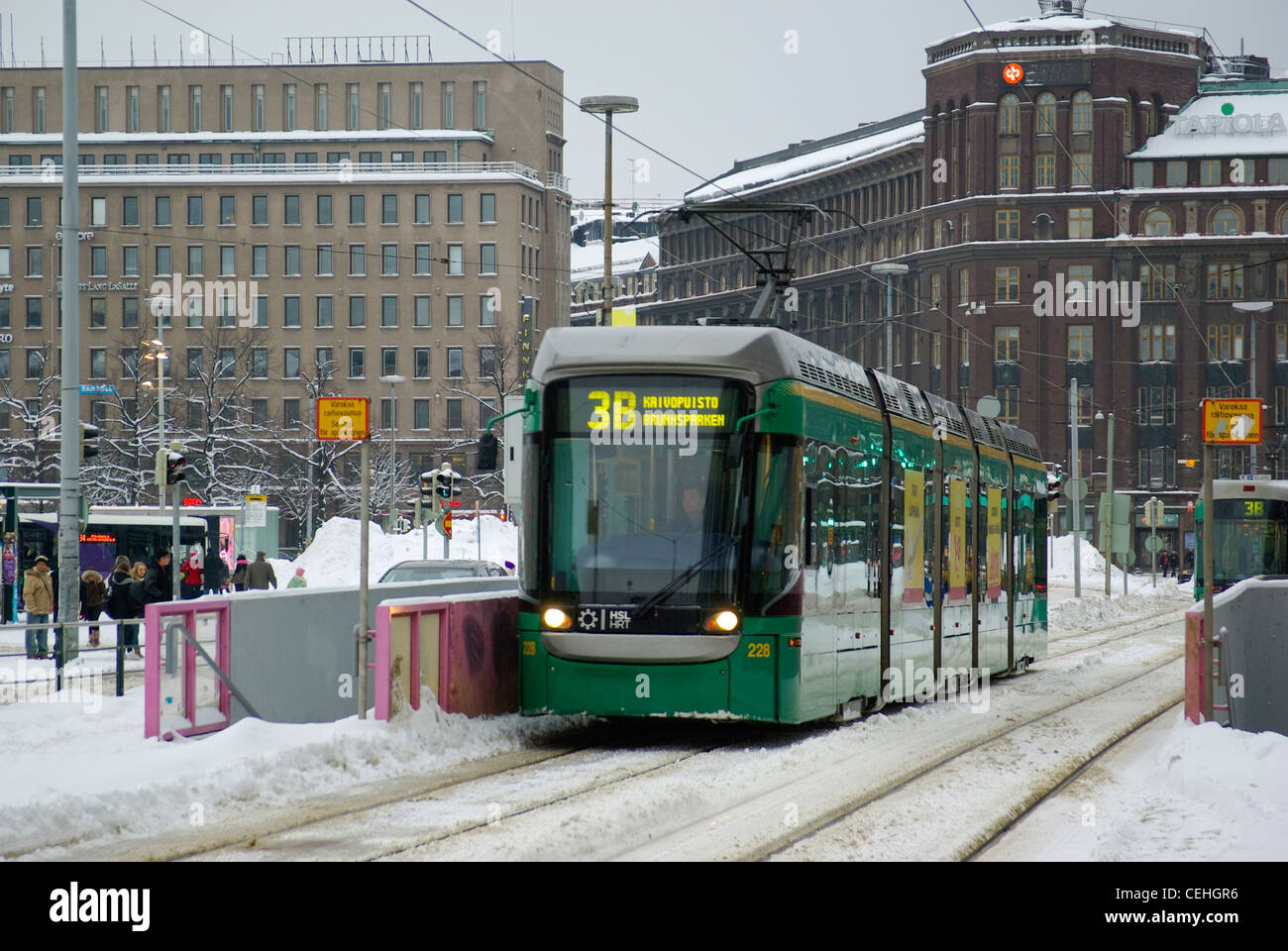 Finland. Helsinki. Tram. Public transport Stock Photo Alamy