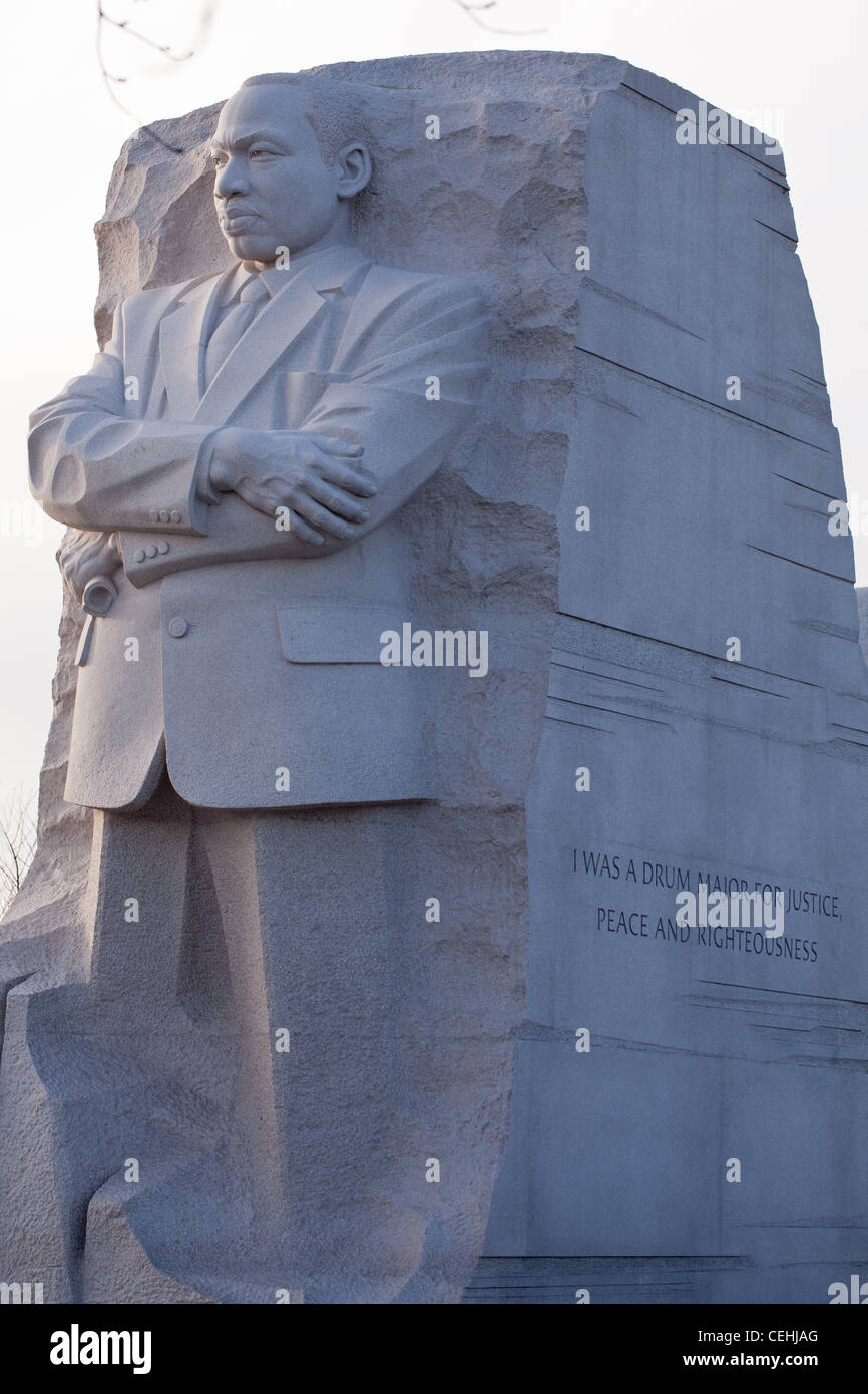 Washington, DC - February 13: Monument to Dr Martin Luther King on February 13, 2012. Government agreed on Feb 12 to change the Drum Major words on the statue Stock Photo