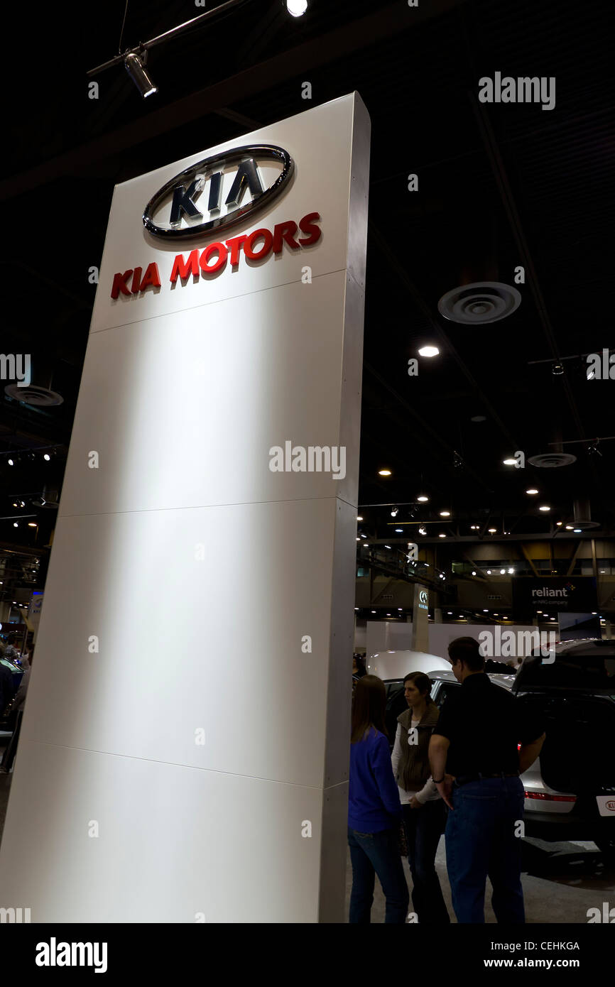 HOUSTON JANUARY 2012 The KIA Motors display sign at the Houston