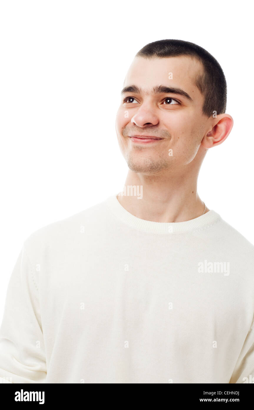Young caucasian man isolated on white background Stock Photo - Alamy