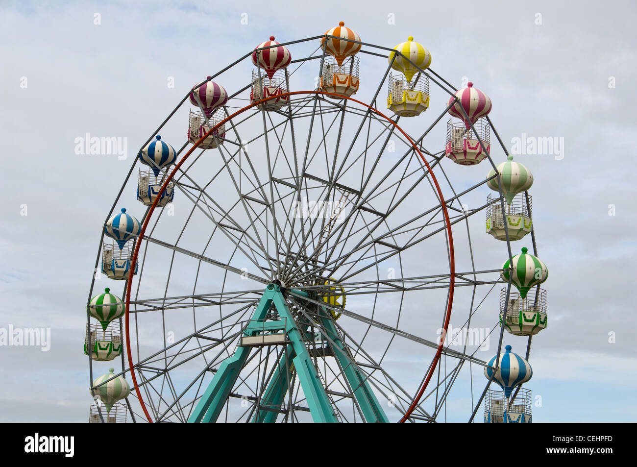 Big Wheel at fairground in Skegness Stock Photo