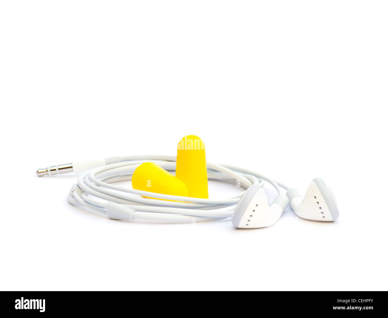 Ear Plugs and Buds Stock Photo