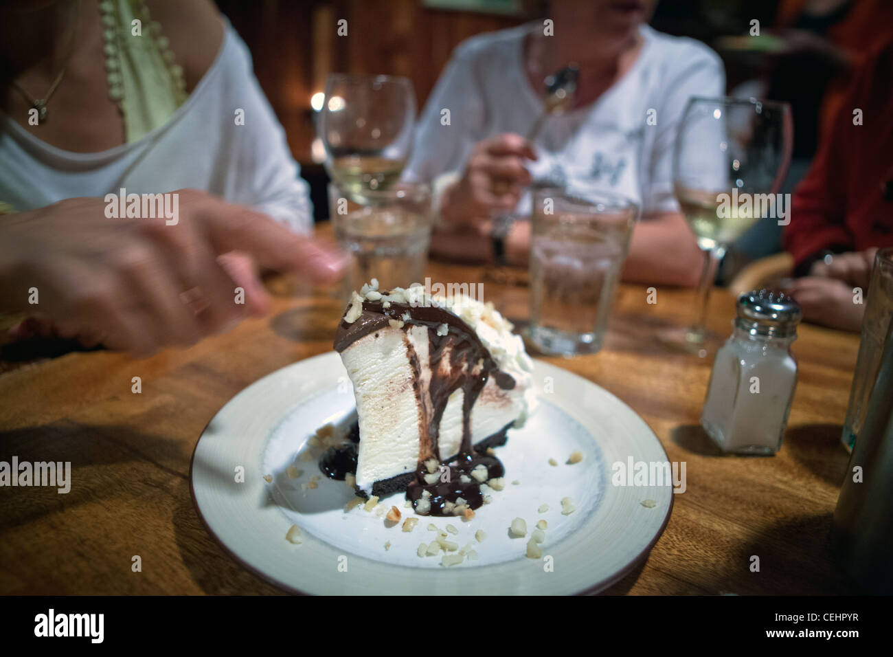 Traditional Hawaiian ice cream cake, Waikiki, Hawaii Stock