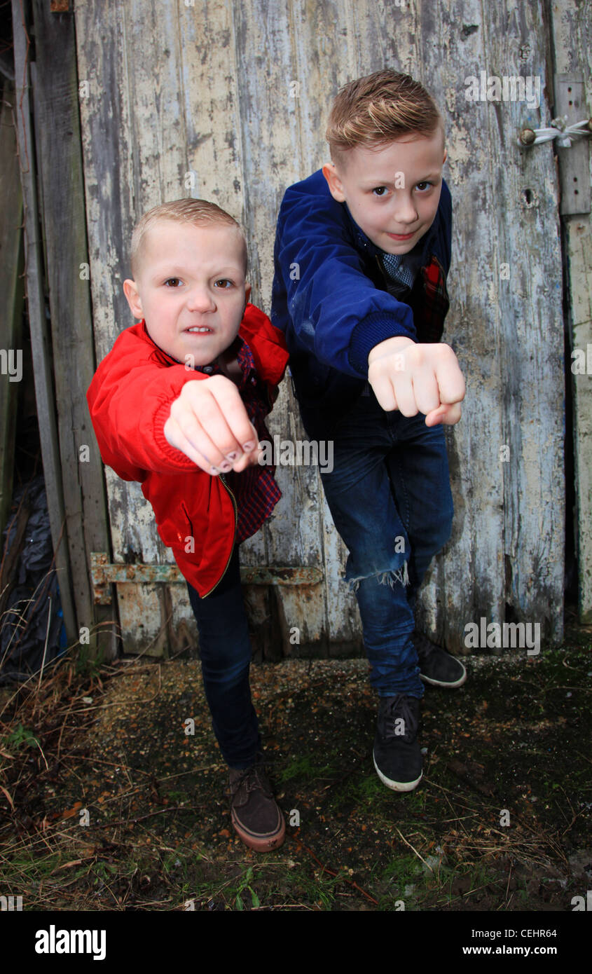 2 naughty boys Stock Photo Alamy