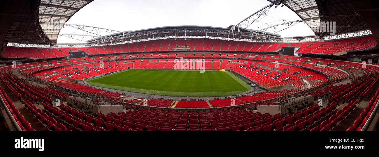 panaoramic view of Wembley stadium Stock Photo