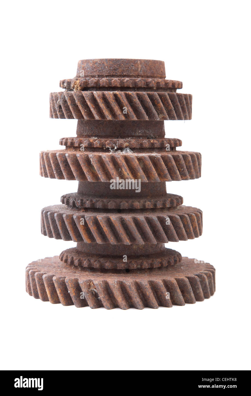 Rusty Internal Gear Rusty gears on a white background isolated Stock Photo - Alamy