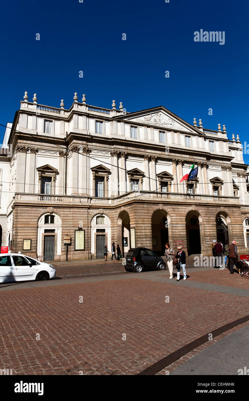 La scala theather, Giuseppe piermarini architect, 1776, Milan, Italy Stock Photo