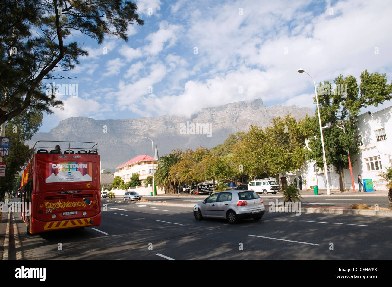 Cape Town Tour Bus. Cape Town,Western Cape Province. Stock Photo