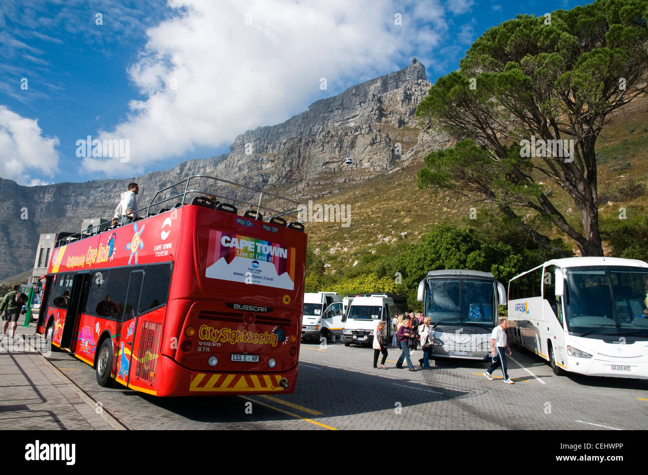 Cape Town Tour Bus. Cape Town,Western Cape Province. Stock Photo