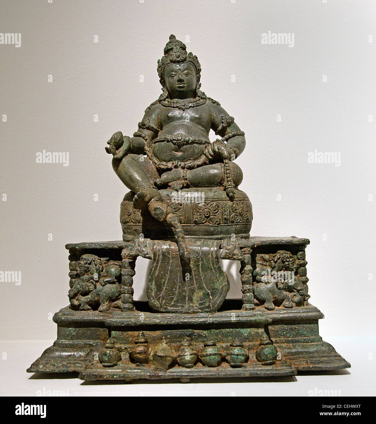 Jambhala Central Java 9 - 10 century bronze Indonesia Stock Photo