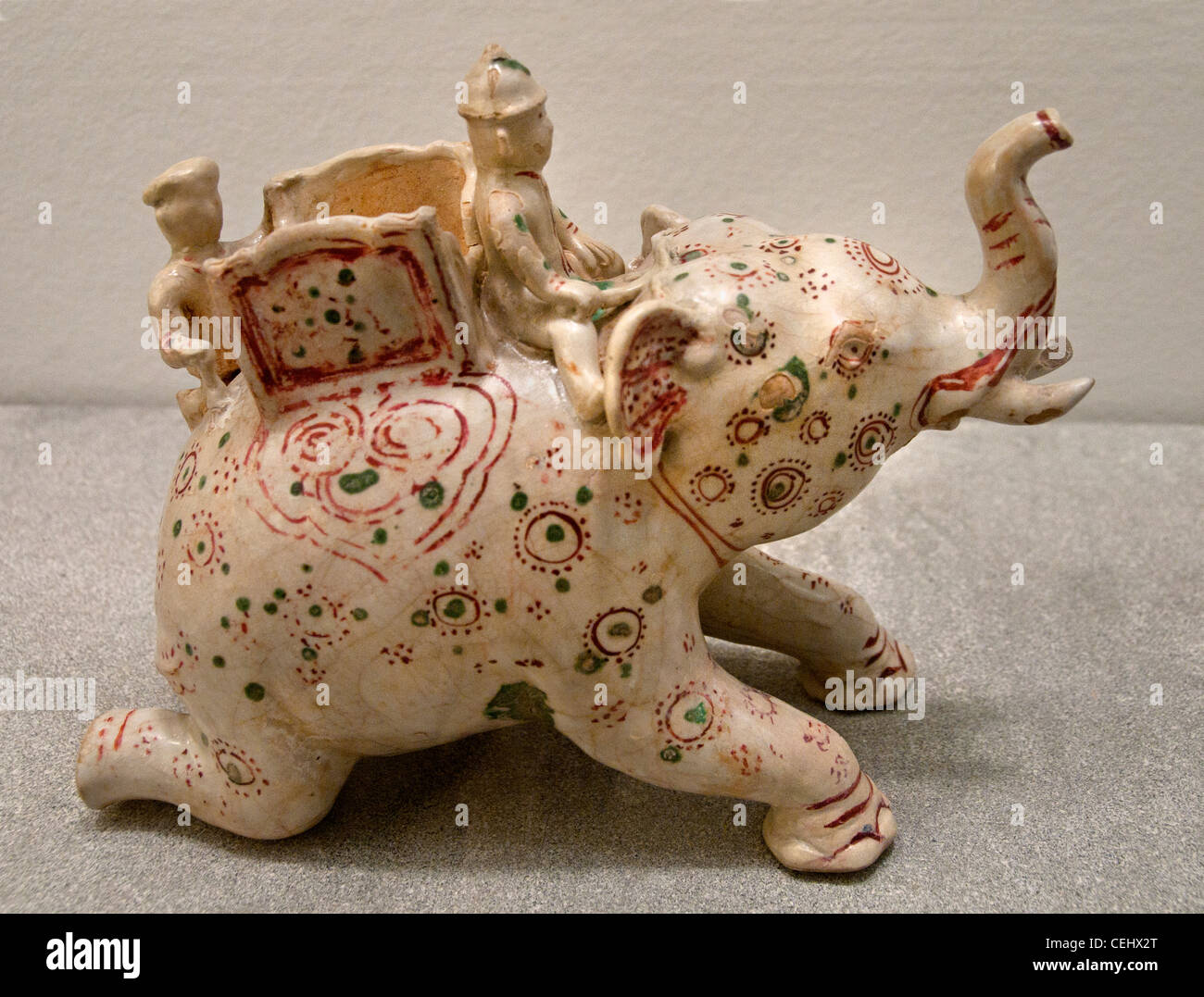 Elephant Jug has ablutions type Kendi Vietnam Dong Tac era Giao Chi Thanh Hoa 1-3 Century Pottery Stock Photo